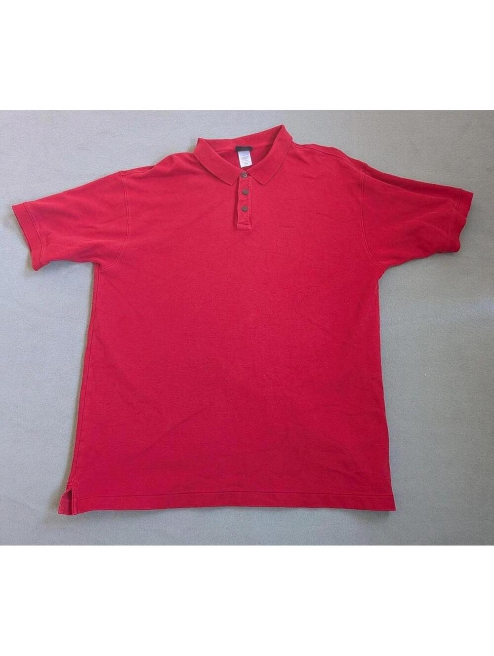 Patagonia Polo Shirt Mens L Red Organic Cotton Knit Short Sleeve Logo Casual
